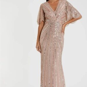 Glamorous Rose Gold Sequin Maxi Dress